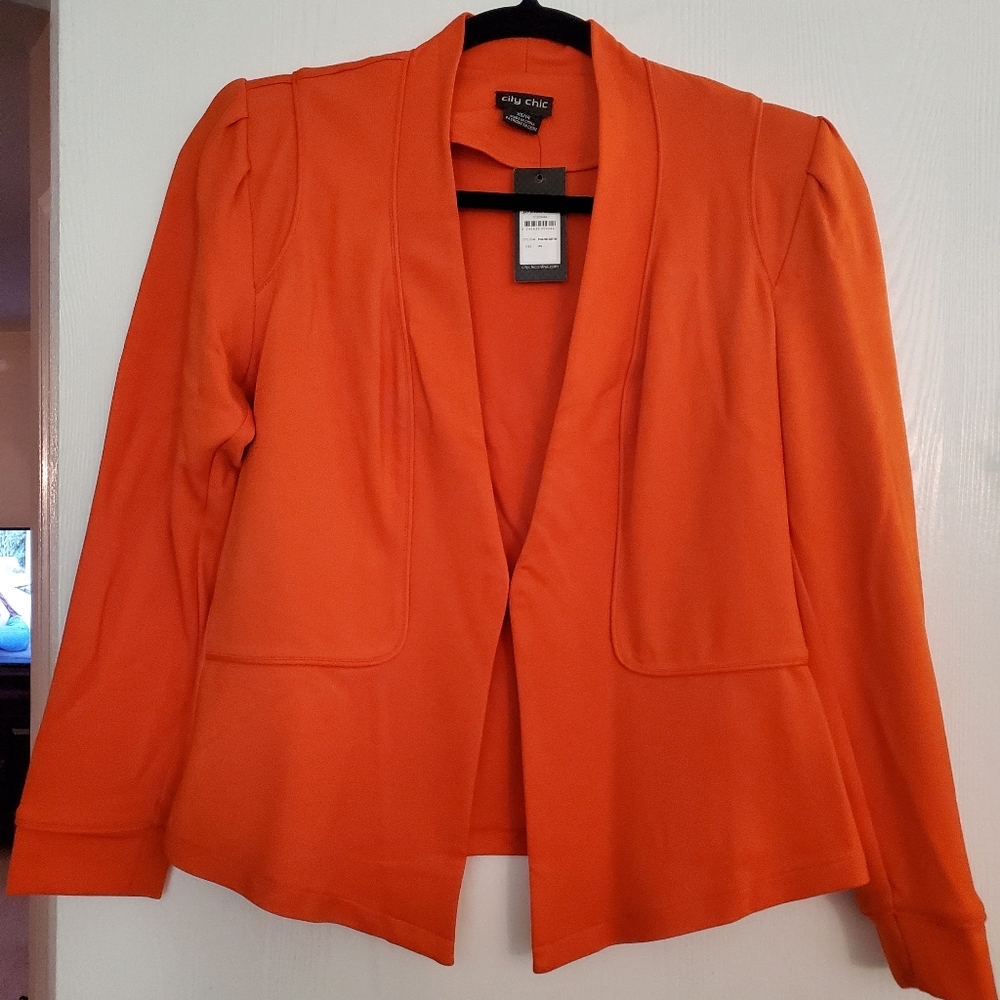 Piping praise City Chic, XS Mandarin Orange NWT